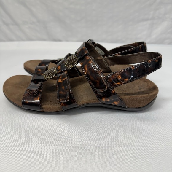 Vionic 44 Amber Tortoise Print Slingback Strappy Sandals Women's Size 9 TVW1275 - Picture 4 of 12